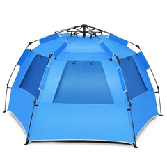 3-4 Person Pop-Up Beach Tent UPF 50+ Sun Shelter