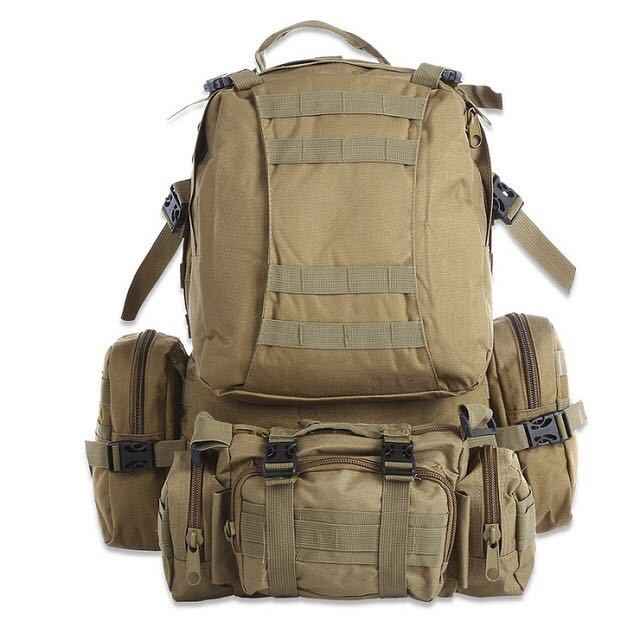 50L Molle Tactical Outdoor Backpack Waterproof Hiking Rucksack