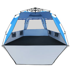 3-4 Person Pop-Up Beach Tent UPF 50+ Sun Shelter