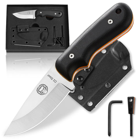 Compact Survival Knife and Fire Starter Kit