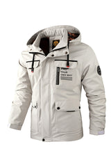 Men's Waterproof Hooded Soft Shell Winter Windbreaker Jacket Warm