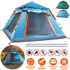 4-5 Person Waterproof Camping Tent with Mosquito Windows