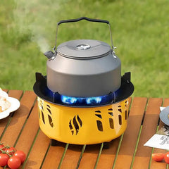 Portable 7-Core Camping Gas Burner Cassette Stove with Bag