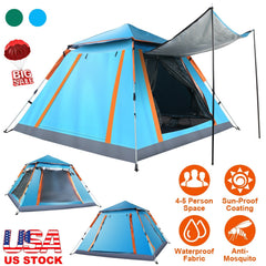 4-5 Person Waterproof Camping Tent with Mosquito Windows