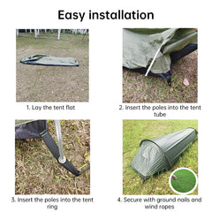 Lightweight Single-Person Camping Tent for Hiking and Travel
