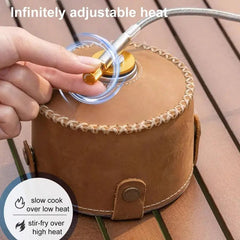 Portable 7-Core Camping Gas Burner Cassette Stove with Bag