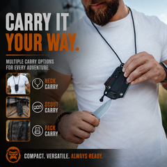 Compact Survival Knife and Fire Starter Kit