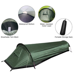 Lightweight Single-Person Camping Tent for Hiking and Travel