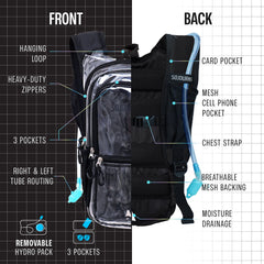 Medium Hydration Pack Backpack for Outdoor Sports Adventures