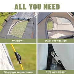 3-4 Person Instant Pop-Up Waterproof Camping Tent Portable