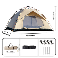 3-4 Person Instant Pop-Up Waterproof Camping Tent Portable