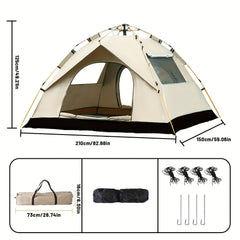3-4 Person Instant Pop-Up Waterproof Camping Tent Portable