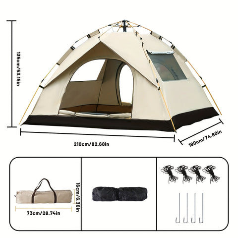 3-4 Person Instant Pop-Up Waterproof Camping Tent Portable