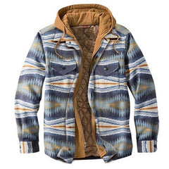 Men's Plaid Hooded Shirt Jacket Soft Autumn Winter Outerwear