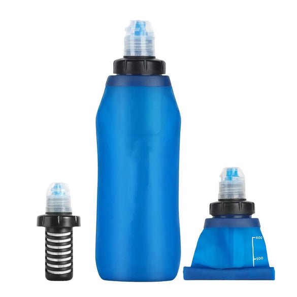 Foldable Filter Water Bottle for Camping Hiking Adventures Outdoors