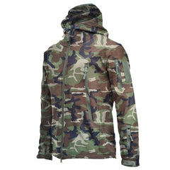 Men's Camouflage Waterproof Tactical Hooded Winter Jacket Large Sizes