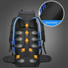 90L Waterproof Hiking Backpack Large Capacity Trekking Rucksack