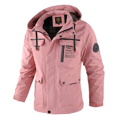 Men's Waterproof Hooded Soft Shell Winter Windbreaker Jacket Warm