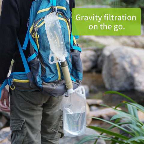 Portable Outdoor Emergency Water Filter for Camping Survival Adventures