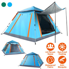 4-5 Person Waterproof Camping Tent with Mosquito Windows