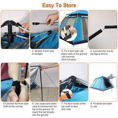 4-5 Person Waterproof Camping Tent with Mosquito Windows