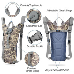 Tactical Hydration Pack with 3L Water Bladder