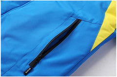 Men's Waterproof Fleece Ski Jacket with Detachable Hood
