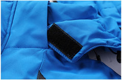 Men's Waterproof Fleece Ski Jacket with Detachable Hood