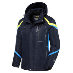 Men's Waterproof Fleece Ski Jacket with Detachable Hood