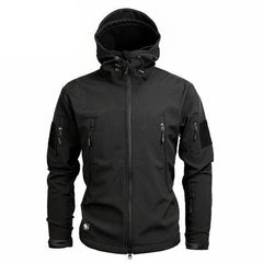 Men's Camouflage Waterproof Lightweight Hooded Tactical Outdoor Windbreaker Jacket
