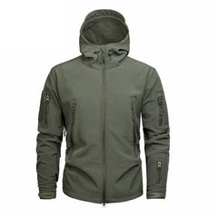 Men's Camouflage Waterproof Lightweight Hooded Tactical Outdoor Windbreaker Jacket