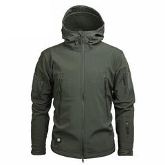 Men's Camouflage Waterproof Lightweight Hooded Tactical Outdoor Windbreaker Jacket