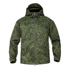Men's Camouflage Waterproof Lightweight Hooded Tactical Outdoor Windbreaker Jacket