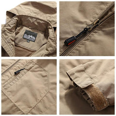 Men's Waterproof Hooded Hiking Windbreaker Lightweight Tactical Jacket 5XL
