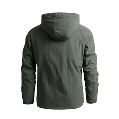 Men's Waterproof Hooded Hiking Windbreaker Lightweight Tactical Jacket 5XL