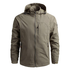 Men's Waterproof Hooded Hiking Windbreaker Lightweight Tactical Jacket 5XL