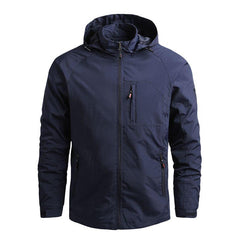 Men's Waterproof Hooded Hiking Windbreaker Lightweight Tactical Jacket 5XL