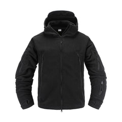 Men's Tactical Hooded Thermal Fleece Outdoor Hiking Jacket