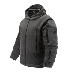 Men's Tactical Hooded Thermal Fleece Outdoor Hiking Jacket