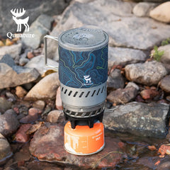 Integrated Heat Collection Camping Stove System for Outdoor Adventures