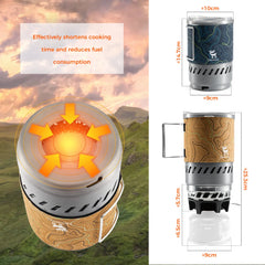 Integrated Heat Collection Camping Stove System for Outdoor Adventures