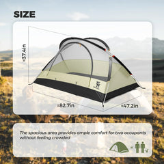 Two-Person Easy Setup Rainproof Camping Tent Outdoor Shelter