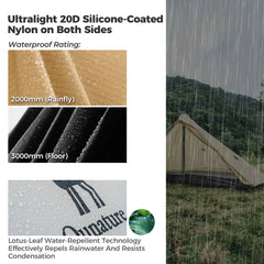 Ultralight Poleless One-Person Rainproof Easy Setup Tent Outdoor