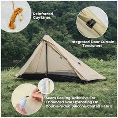 Ultralight Poleless One-Person Rainproof Easy Setup Tent Outdoor