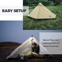 Ultralight Poleless One-Person Rainproof Easy Setup Tent Outdoor