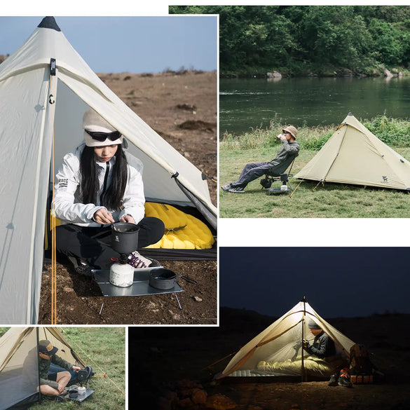 Ultralight Poleless One-Person Rainproof Easy Setup Tent Outdoor
