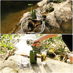 Portable Water Purifier for Camping Hiking Emergency Preparedness Outdoors
