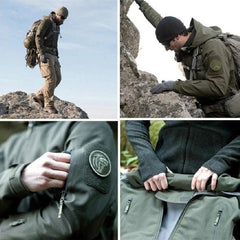 Men's Camouflage Waterproof Tactical Hooded Winter Jacket Large Sizes