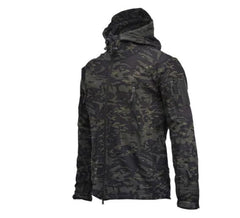 Men's Camouflage Waterproof Tactical Hooded Winter Jacket Large Sizes