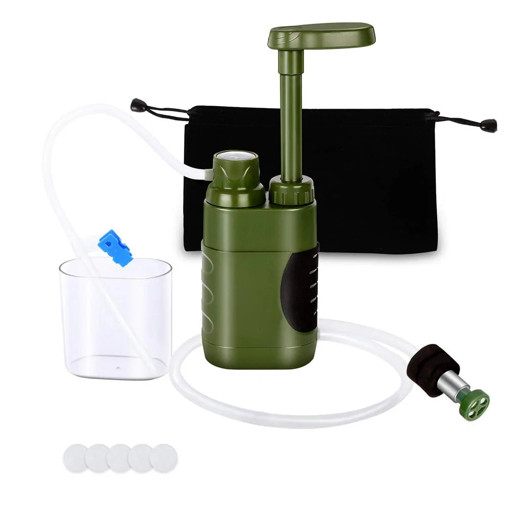 Portable Water Purifier for Camping Hiking Emergency Preparedness Outdoors